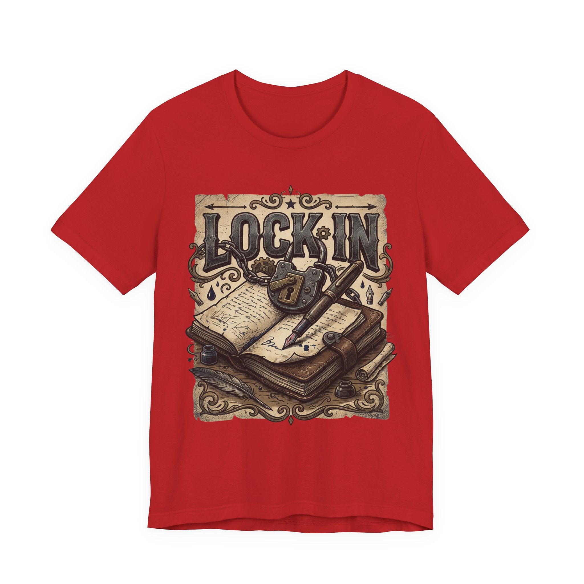Vintage Journal T-Shirt | Book Lover Tee | Writer Shirt | Lock In Life | Unisex Heavy Cotton Graphic Tee