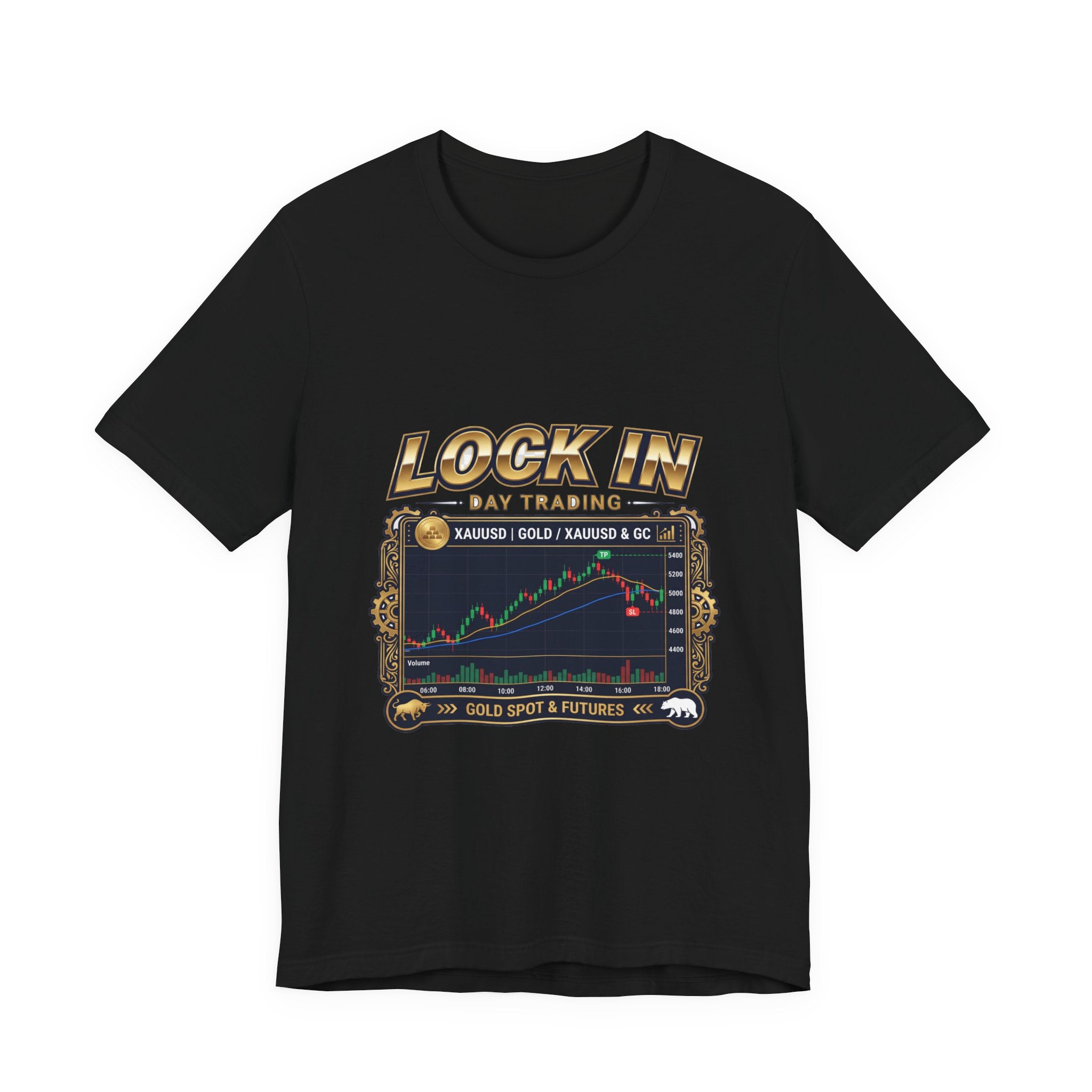 Lock In Day Trading T-Shirt | XAUUSD Gold Spot Futures Tee | Trader Gift Unisex