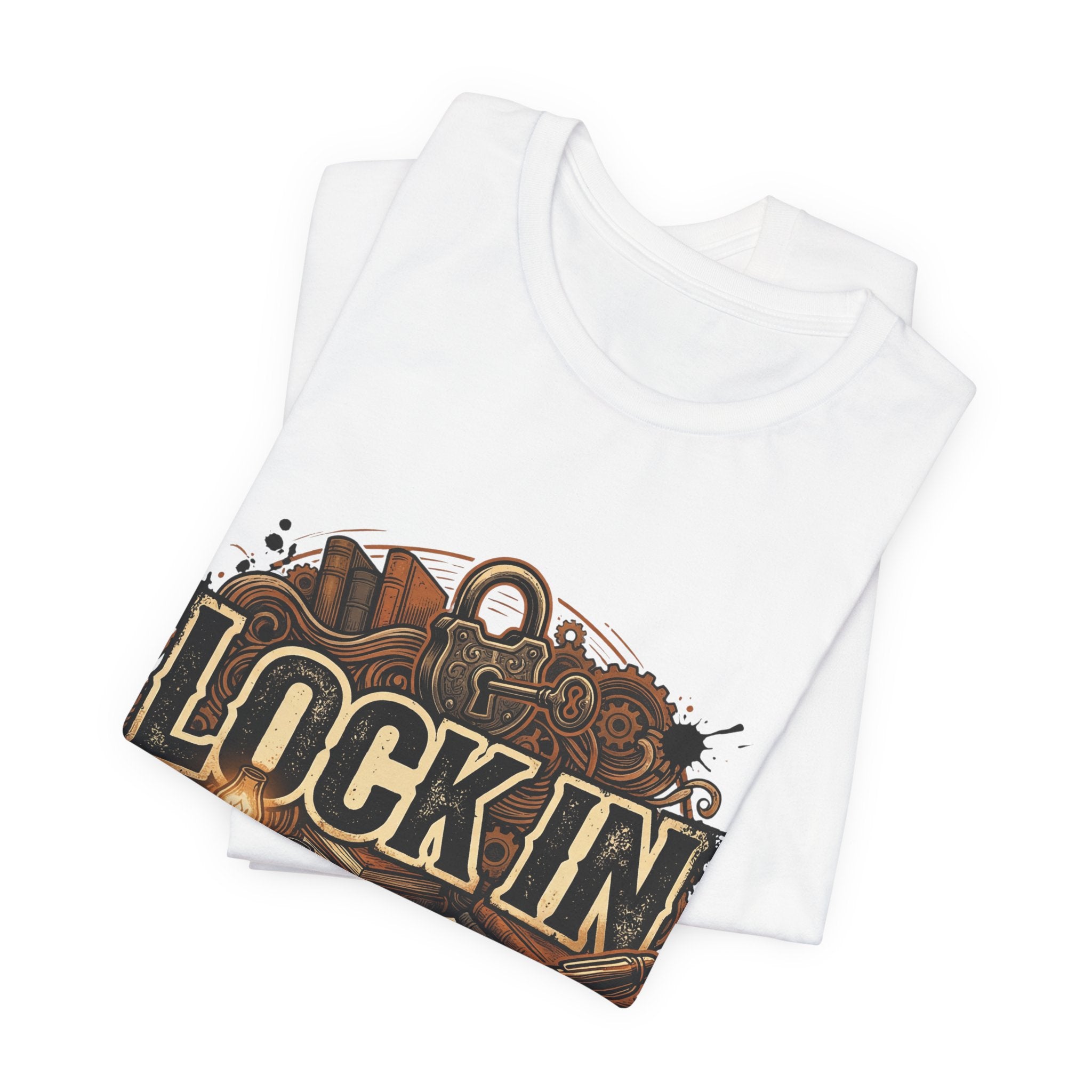Steampunk Journal T-Shirt | Oil Lamp Tee | Manuscript Shirt | Lock In Life | Unisex Heavy Cotton Graphic Tee