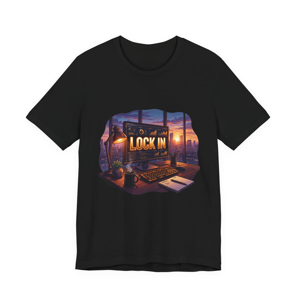 Work Flow T-Shirt | Start Your Day T-Shirt | Hustle T-Shirt | Lock In City Dawn Unisex Heavy Cotton Graphic Tee