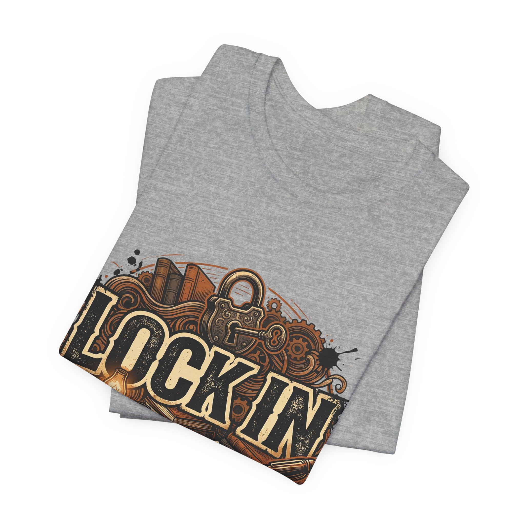 Steampunk Journal T-Shirt | Oil Lamp Tee | Manuscript Shirt | Lock In Life | Unisex Heavy Cotton Graphic Tee