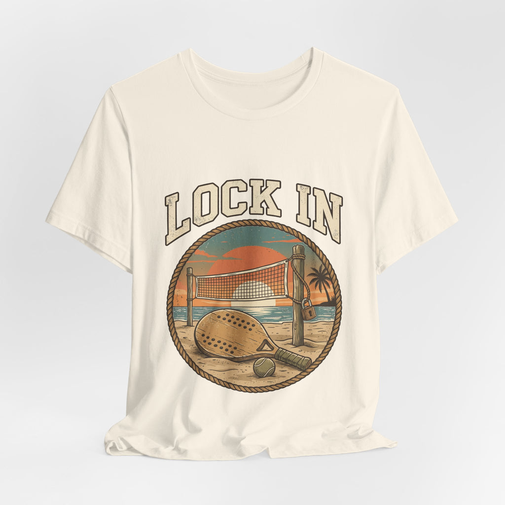 Beach Tennis T-Shirt | Vintage Rope Circle | Lock In | Unisex Paddle Tee