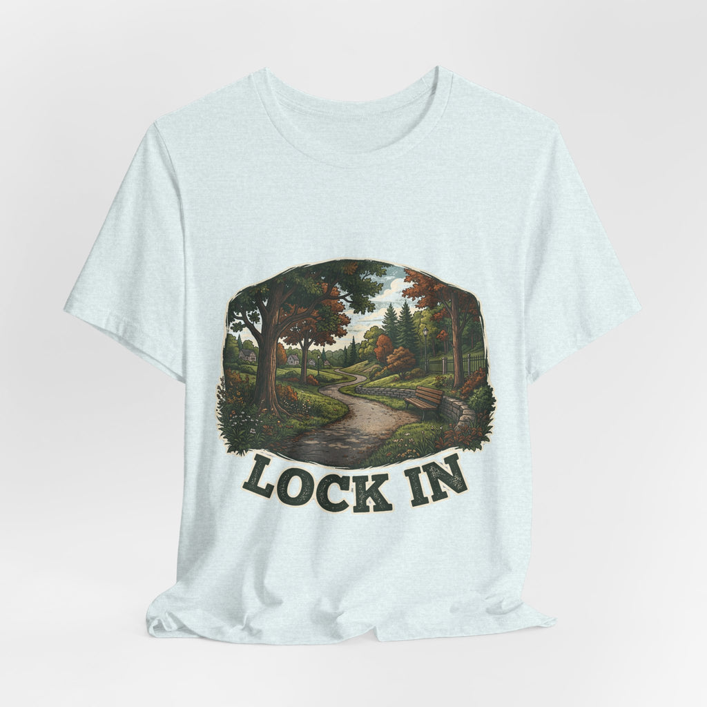 Autumn Walking T-Shirt | Fall Trail Tee | Nature Path Shirt | Lock In Life | Unisex Heavy Cotton Graphic Tee