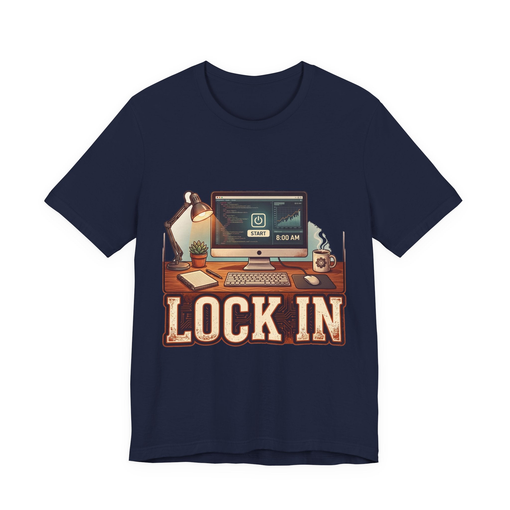 Work Flow T-Shirt | Start Your Day T-Shirt | Hustle T-Shirt | Lock In Circuit Board Unisex Heavy Cotton Graphic Tee