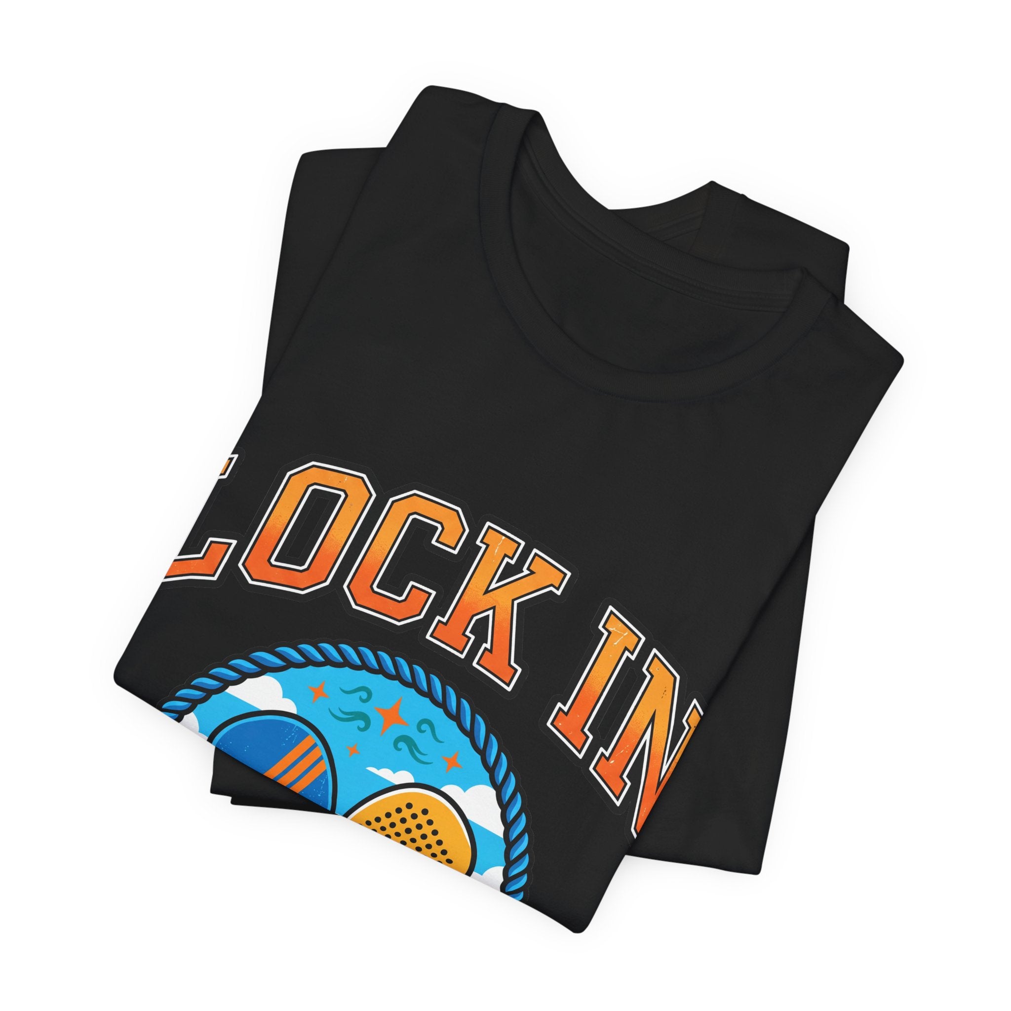 Lock In Beach Tennis T-Shirt | Collegiate Graphic Tee | Unisex Heavy Cotton | Pickleball Padel Gift