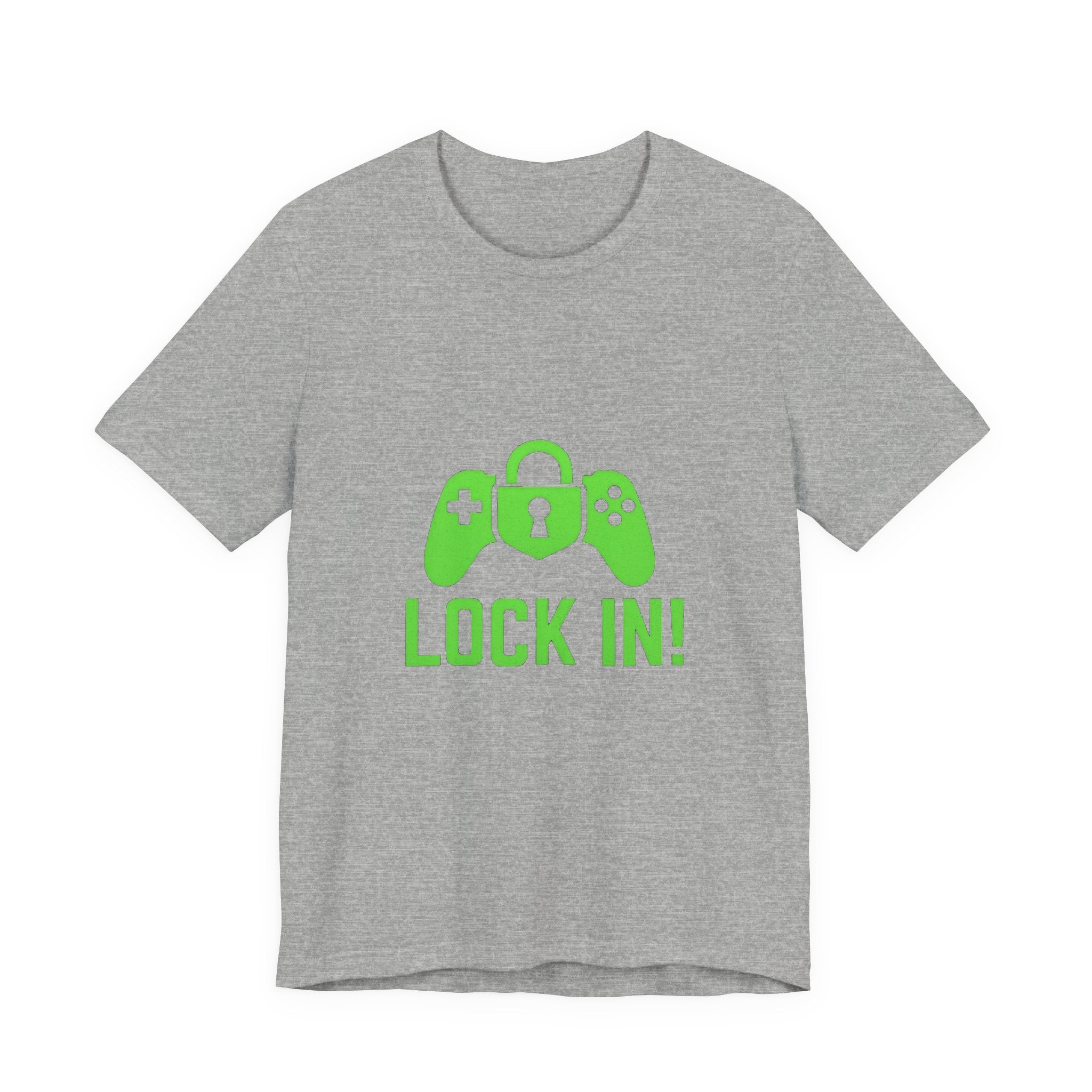 Lock In Life | Green Gaming Controller Tee | Gamer Gift Shirt | Unisex Bella Canvas T-Shirt