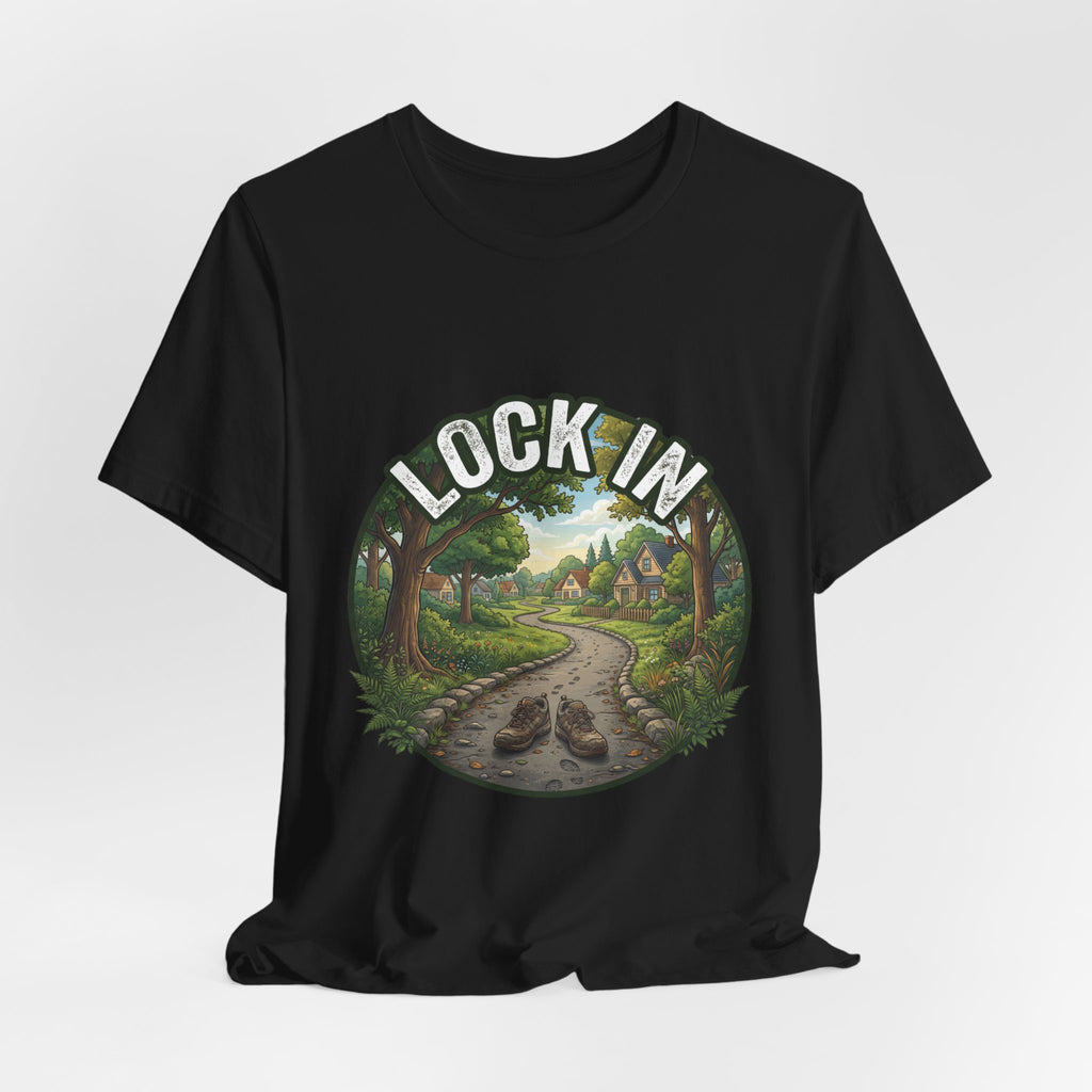 Walking Trail T-Shirt | Nature Path Tee | Outdoor Hiking Shirt | Lock In Life | Unisex Heavy Cotton Graphic Tee