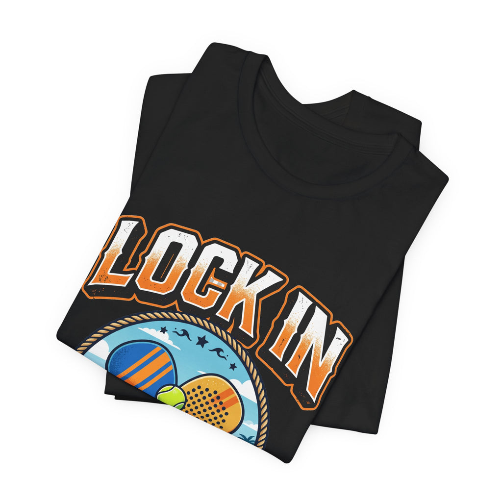 Beach Tennis Tee Shirt | Bold Lock In Crossed Paddles | Unisex Heavy Cotton Tee