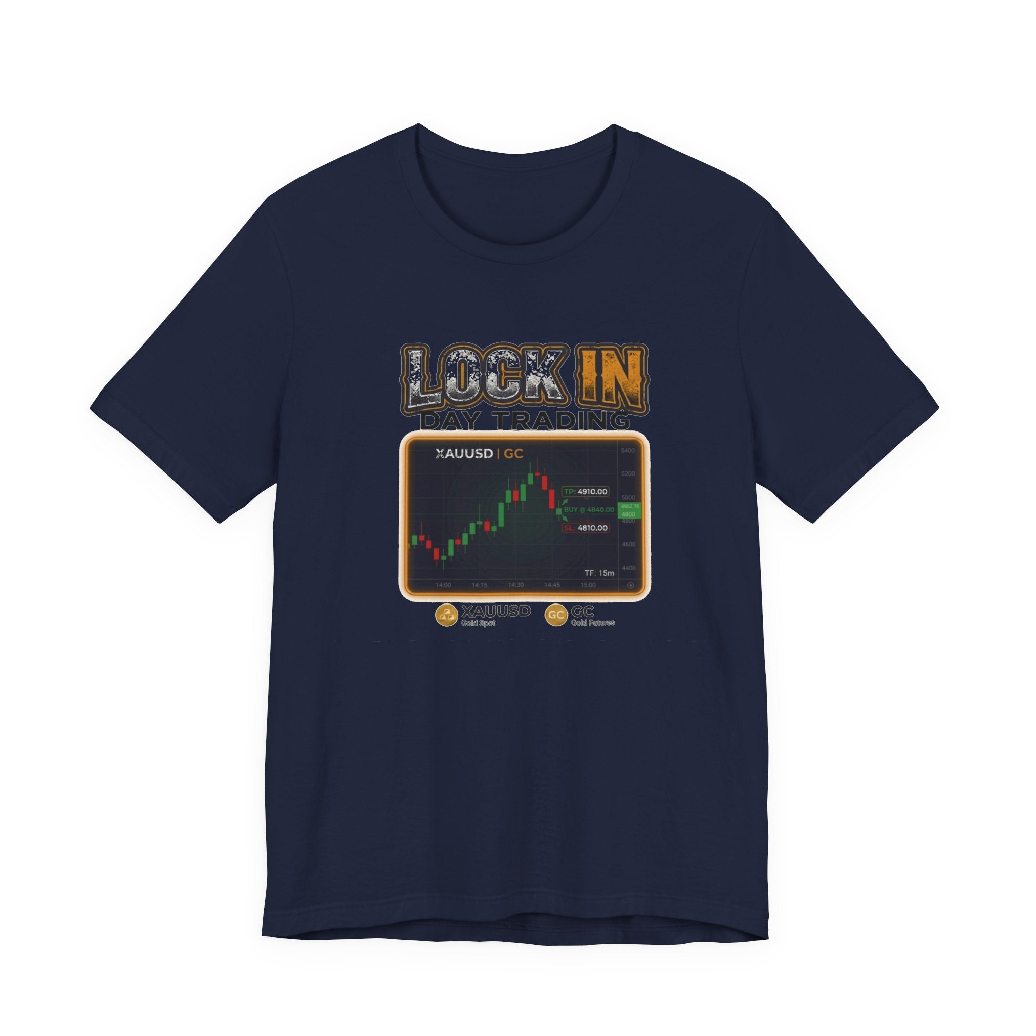 Day Trading T-Shirt | XAUUSD GC Gold Futures 15m Chart | Trader Tee | Unisex Gift
