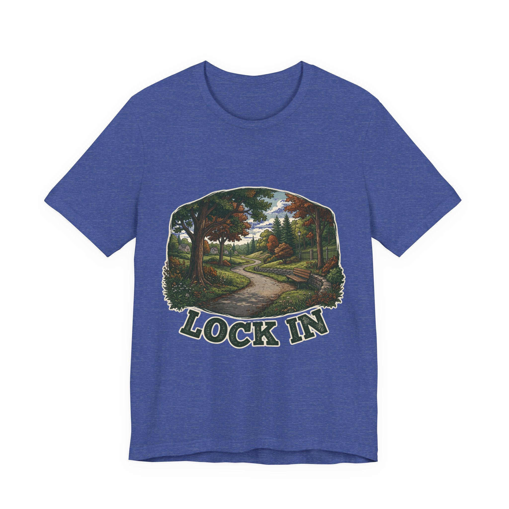 Autumn Walking T-Shirt | Fall Trail Tee | Nature Path Shirt | Lock In Life | Unisex Heavy Cotton Graphic Tee