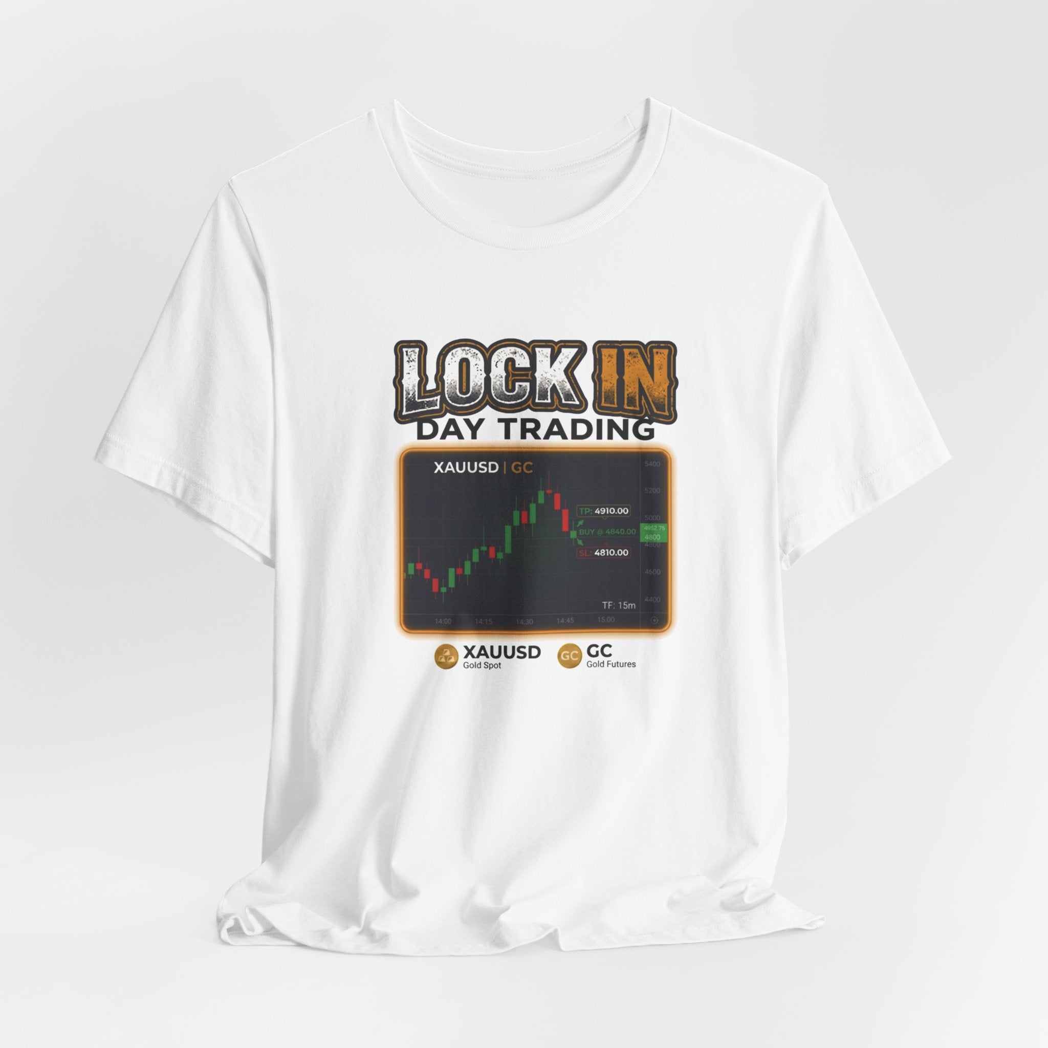 Day Trading T-Shirt | XAUUSD GC Gold Futures 15m Chart | Trader Tee | Unisex Gift