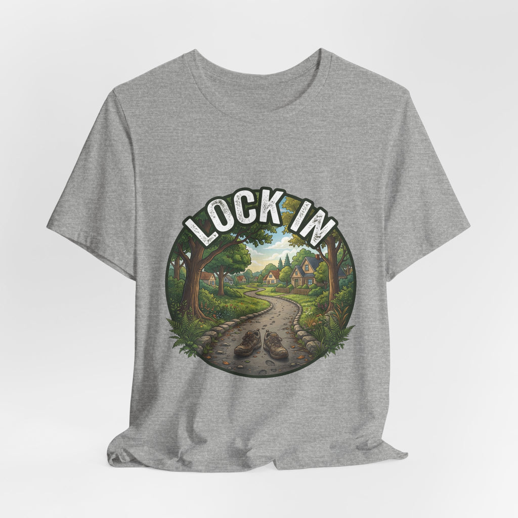 Walking Trail T-Shirt | Nature Path Tee | Outdoor Hiking Shirt | Lock In Life | Unisex Heavy Cotton Graphic Tee