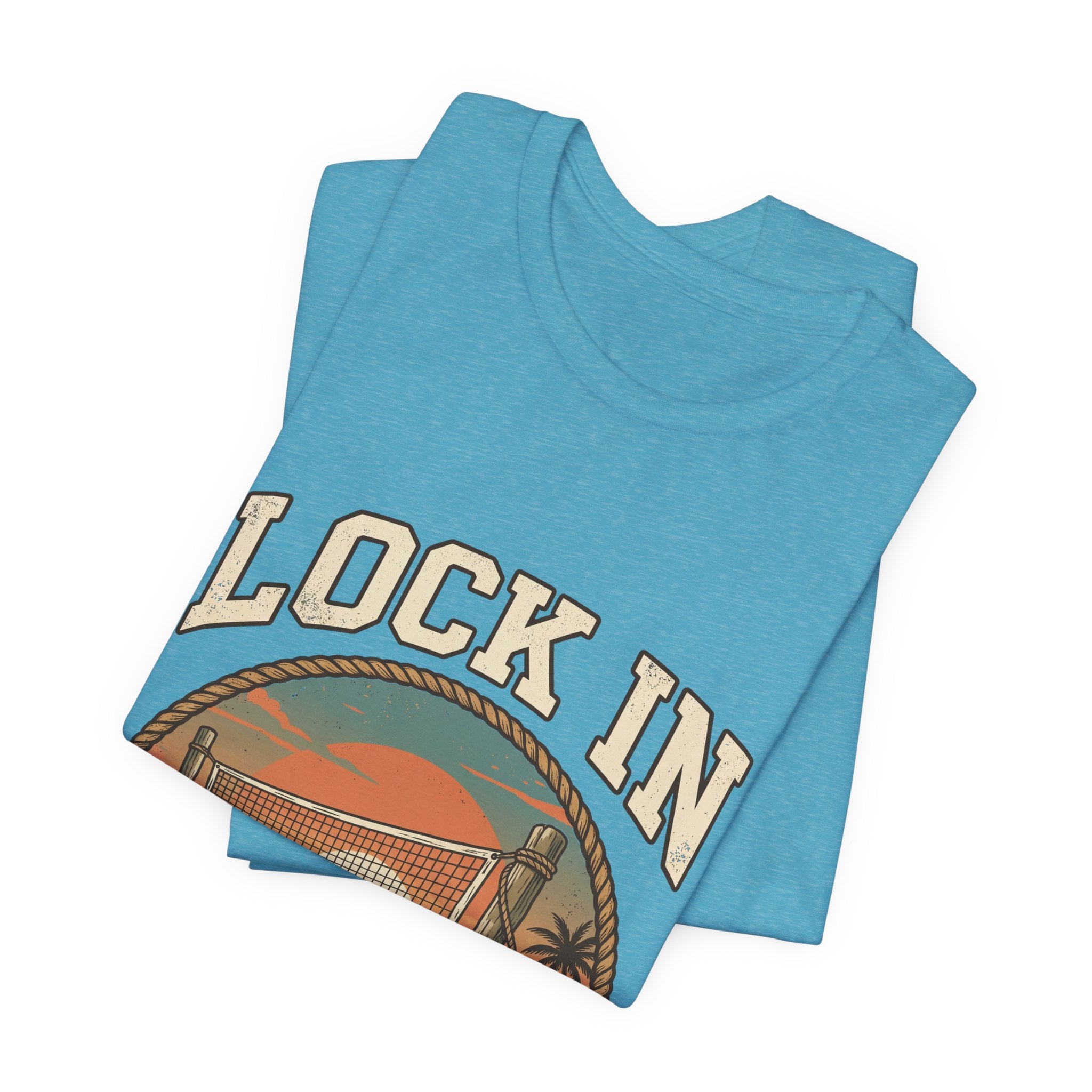 Beach Tennis T-Shirt | Vintage Rope Circle | Lock In | Unisex Paddle Tee