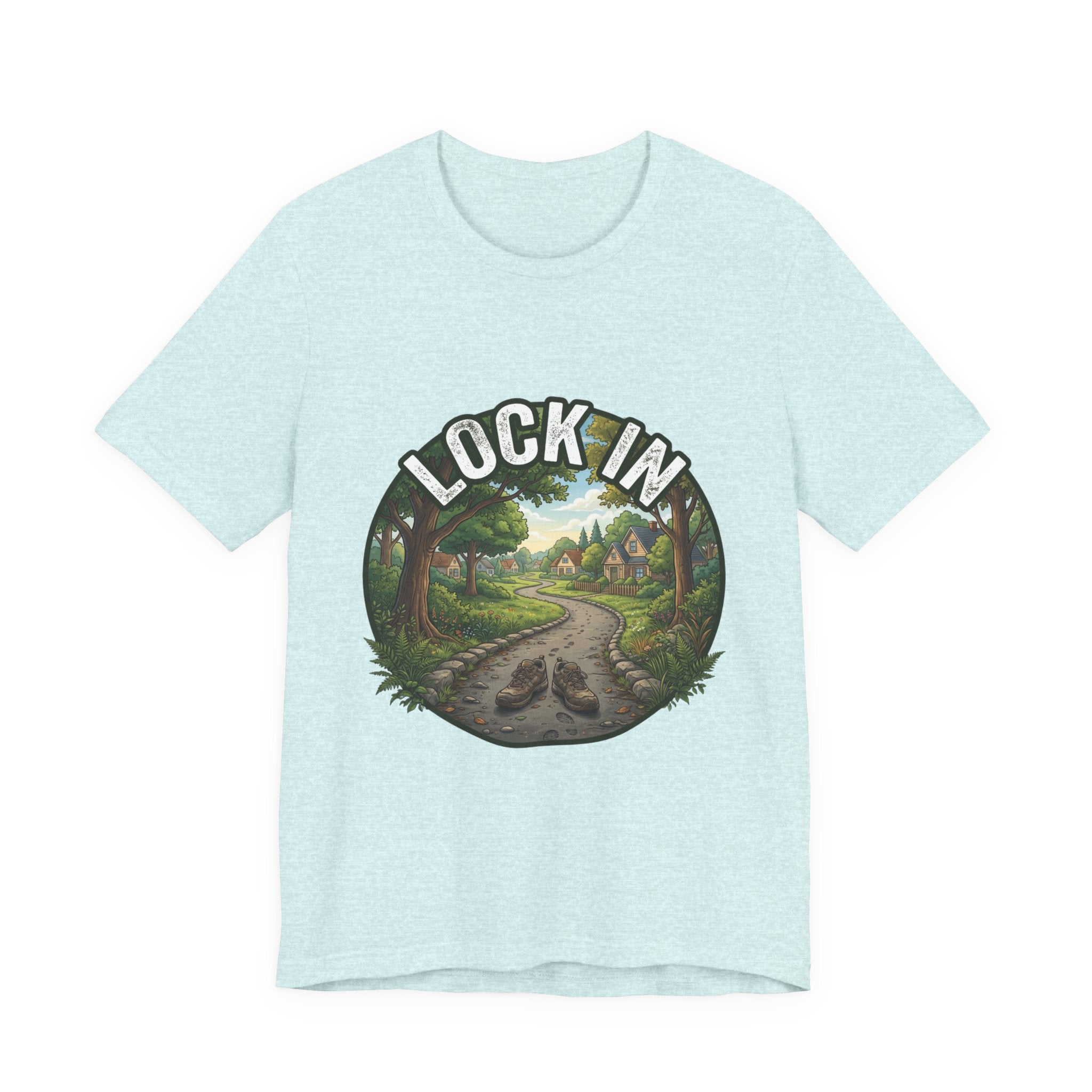Walking Trail T-Shirt | Nature Path Tee | Outdoor Hiking Shirt | Lock In Life | Unisex Heavy Cotton Graphic Tee