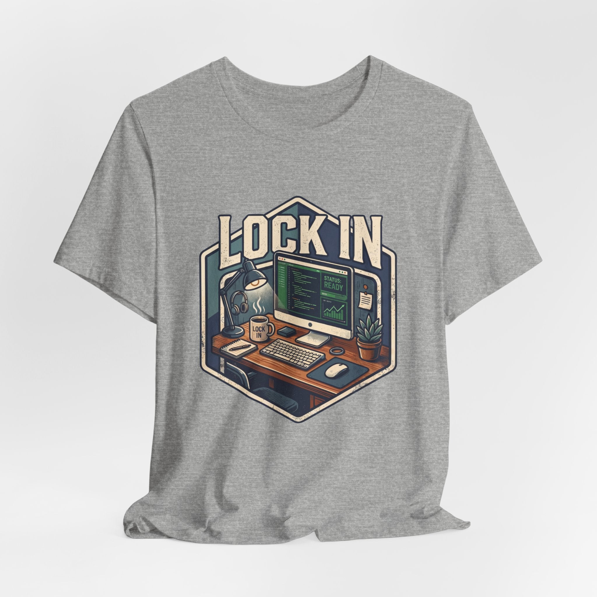 Work Flow T-Shirt | Start Your Day T-Shirt | Hustle T-Shirt | Lock In Status Ready Unisex Heavy Cotton Graphic Tee