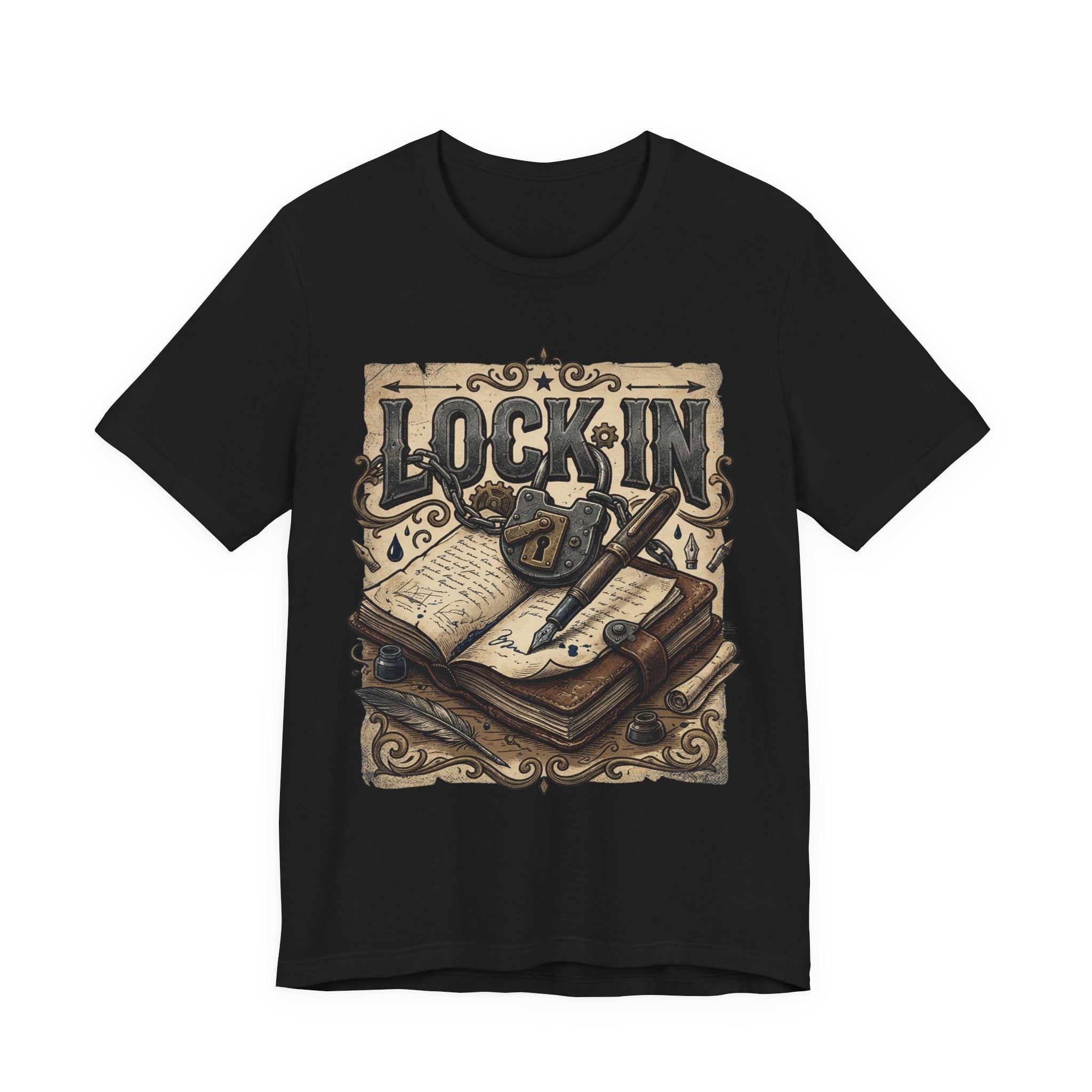 Vintage Journal T-Shirt | Book Lover Tee | Writer Shirt | Lock In Life | Unisex Heavy Cotton Graphic Tee