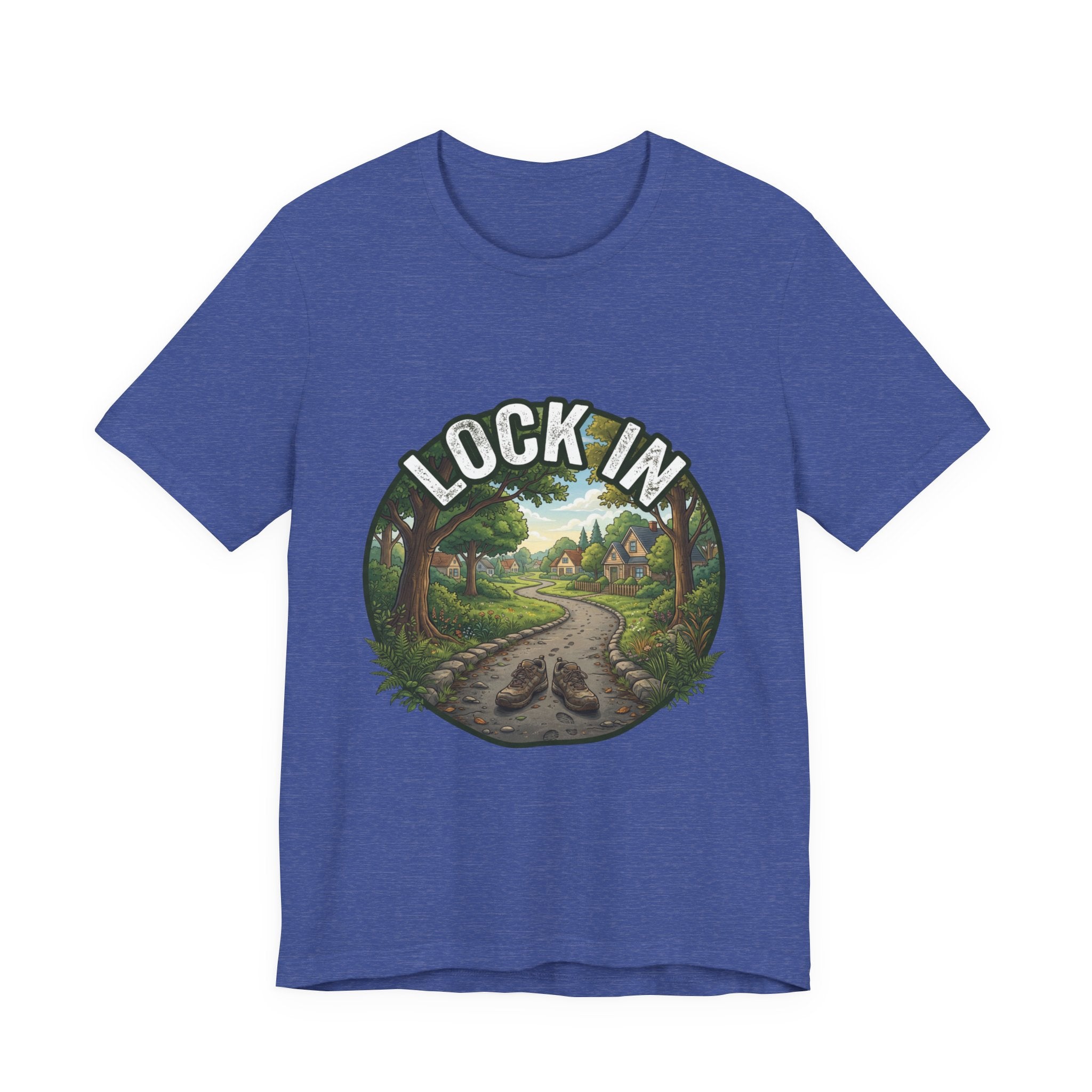 Walking Trail T-Shirt | Nature Path Tee | Outdoor Hiking Shirt | Lock In Life | Unisex Heavy Cotton Graphic Tee