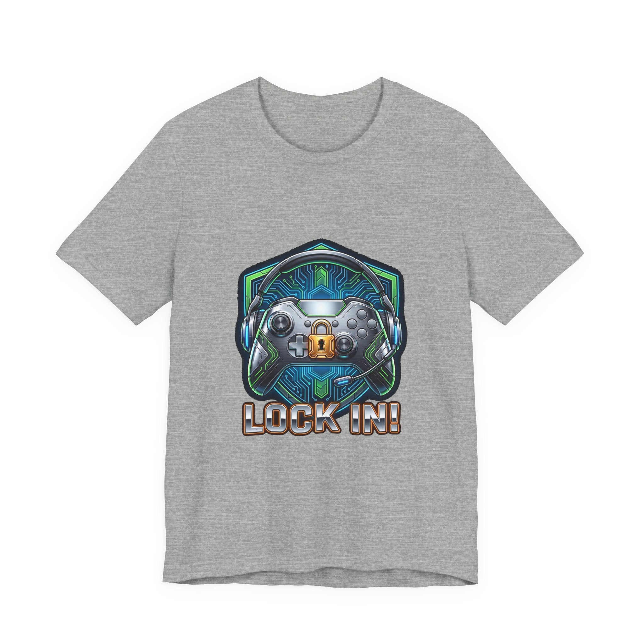 Lock In Life | Cyberpunk Gaming Tee | Gamer Controller Shirt | Unisex Bella Canvas T-Shirt