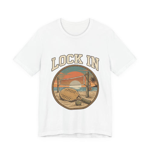 Beach Tennis T-Shirt | Vintage Rope Circle | Lock In | Unisex Paddle Tee
