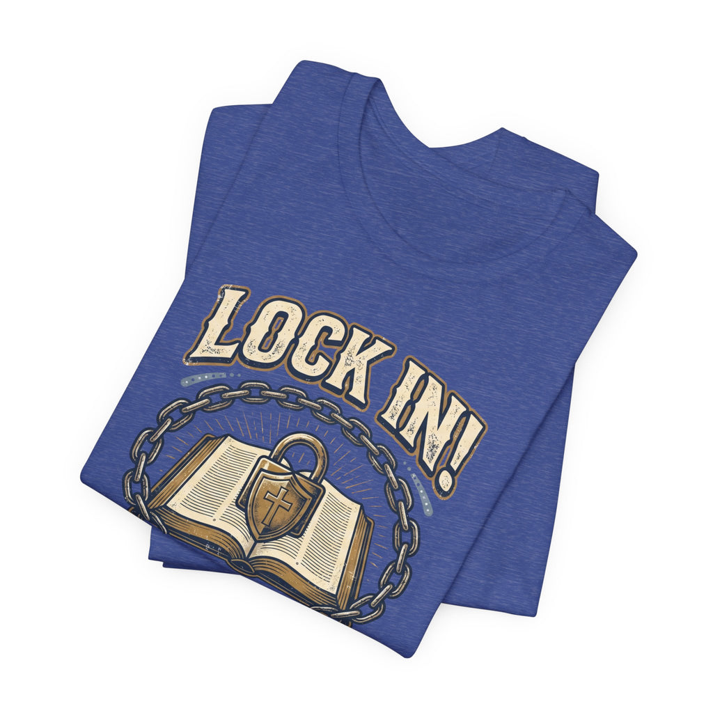 Lock In Bible Study T-Shirt | Christian Community Tee | Faith Gather Grow Shirt Unisex