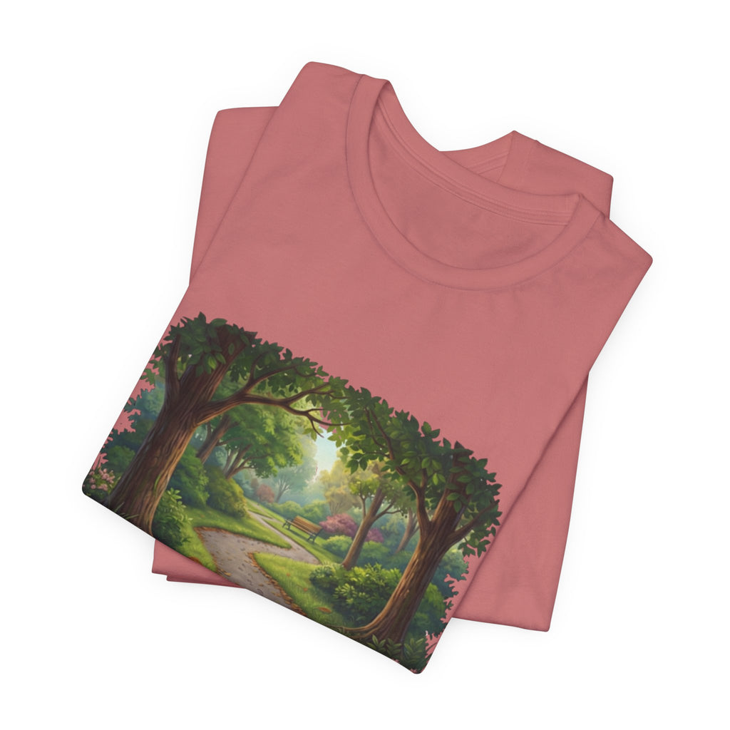 Forest Walk T-Shirt | Footprint Trail Tee | Nature Path Shirt | Lock In Life | Unisex Heavy Cotton Graphic Tee
