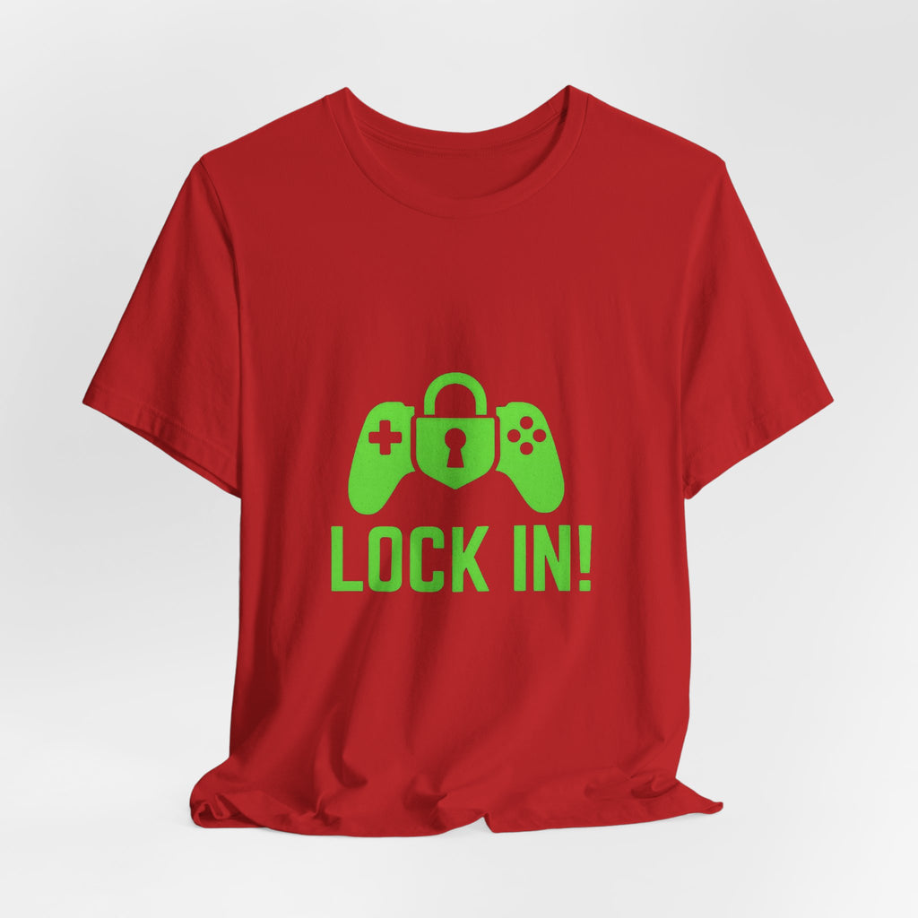 Lock In Life | Green Gaming Controller Tee | Gamer Gift Shirt | Unisex Bella Canvas T-Shirt