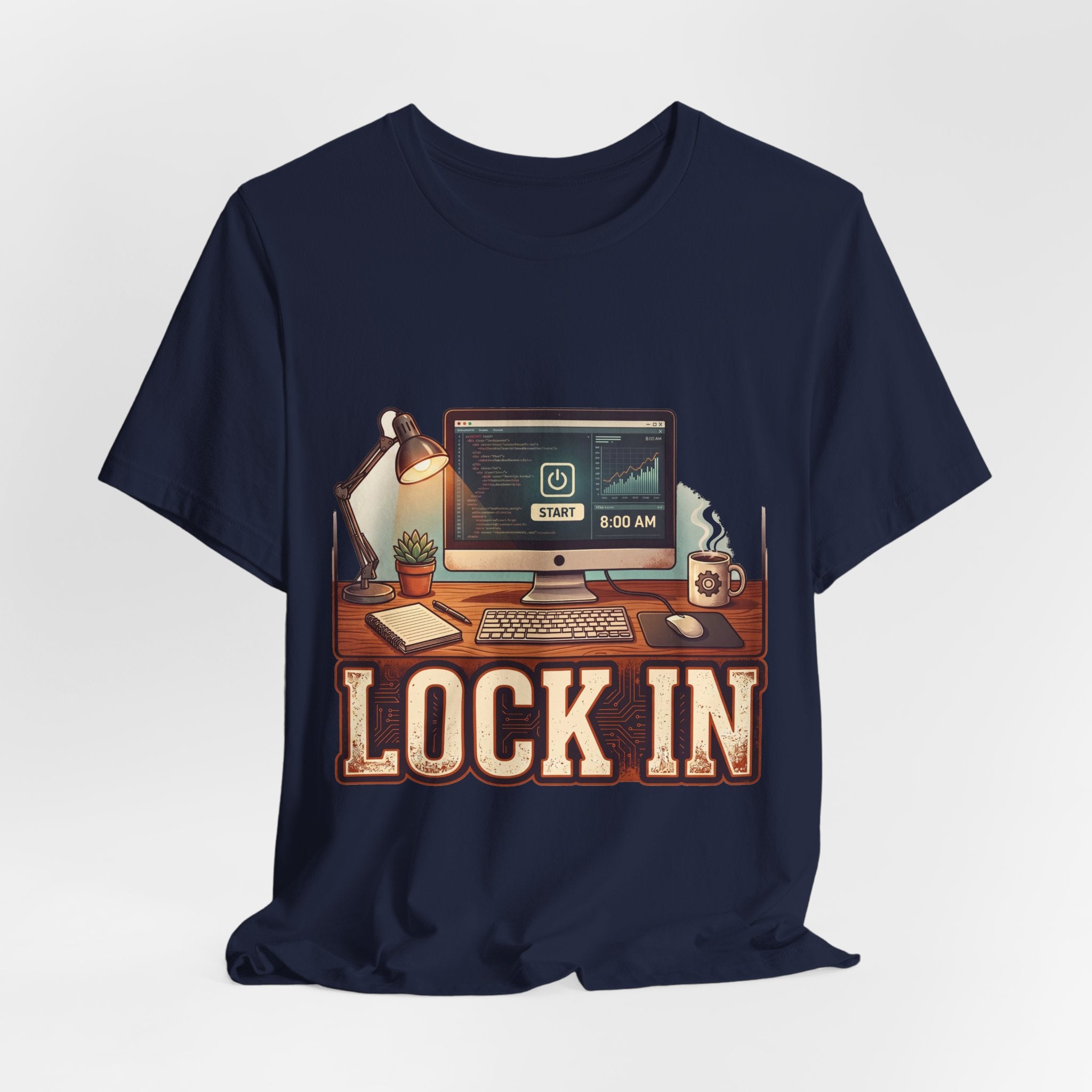 Work Flow T-Shirt | Start Your Day T-Shirt | Hustle T-Shirt | Lock In Circuit Board Unisex Heavy Cotton Graphic Tee