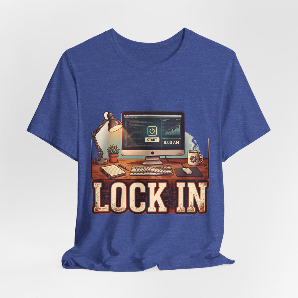 Work Flow T-Shirt | Start Your Day T-Shirt | Hustle T-Shirt | Lock In Circuit Board Unisex Heavy Cotton Graphic Tee