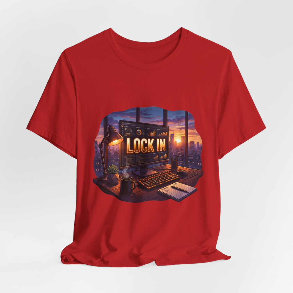 Work Flow T-Shirt | Start Your Day T-Shirt | Hustle T-Shirt | Lock In City Dawn Unisex Heavy Cotton Graphic Tee