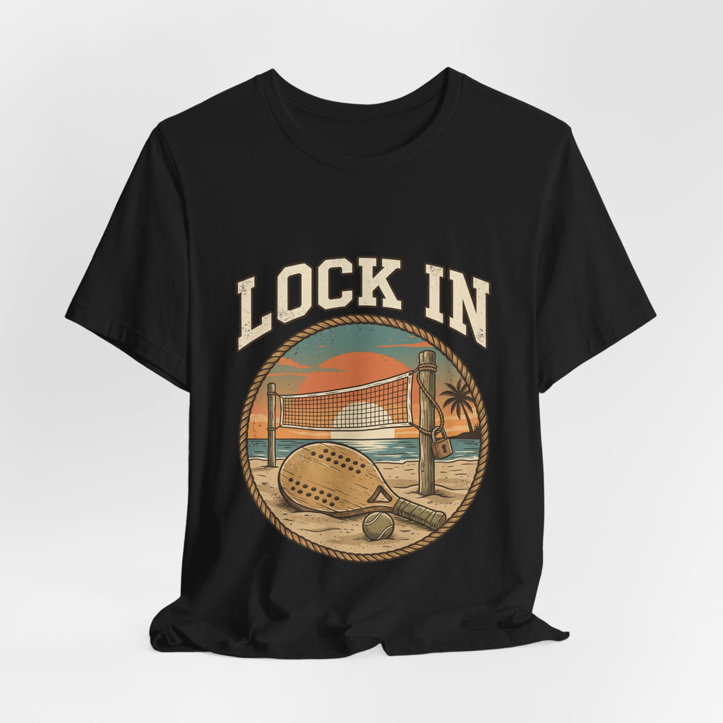 Beach Tennis T-Shirt | Vintage Rope Circle | Lock In | Unisex Paddle Tee