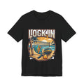 Beach Tennis T-Shirt | Bold Orange Two Paddles Net | Lock In | Unisex Gift