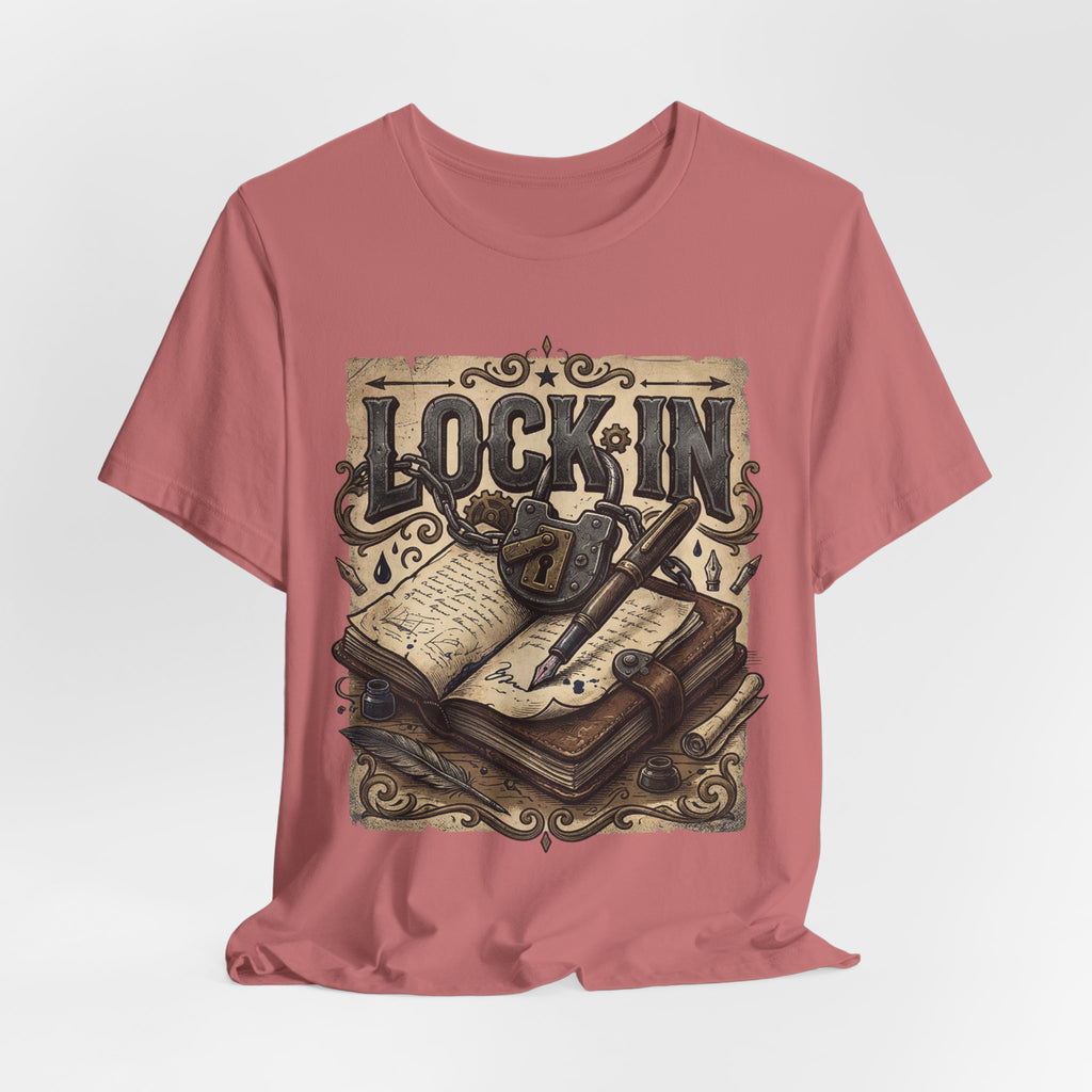 Vintage Journal T-Shirt | Book Lover Tee | Writer Shirt | Lock In Life | Unisex Heavy Cotton Graphic Tee