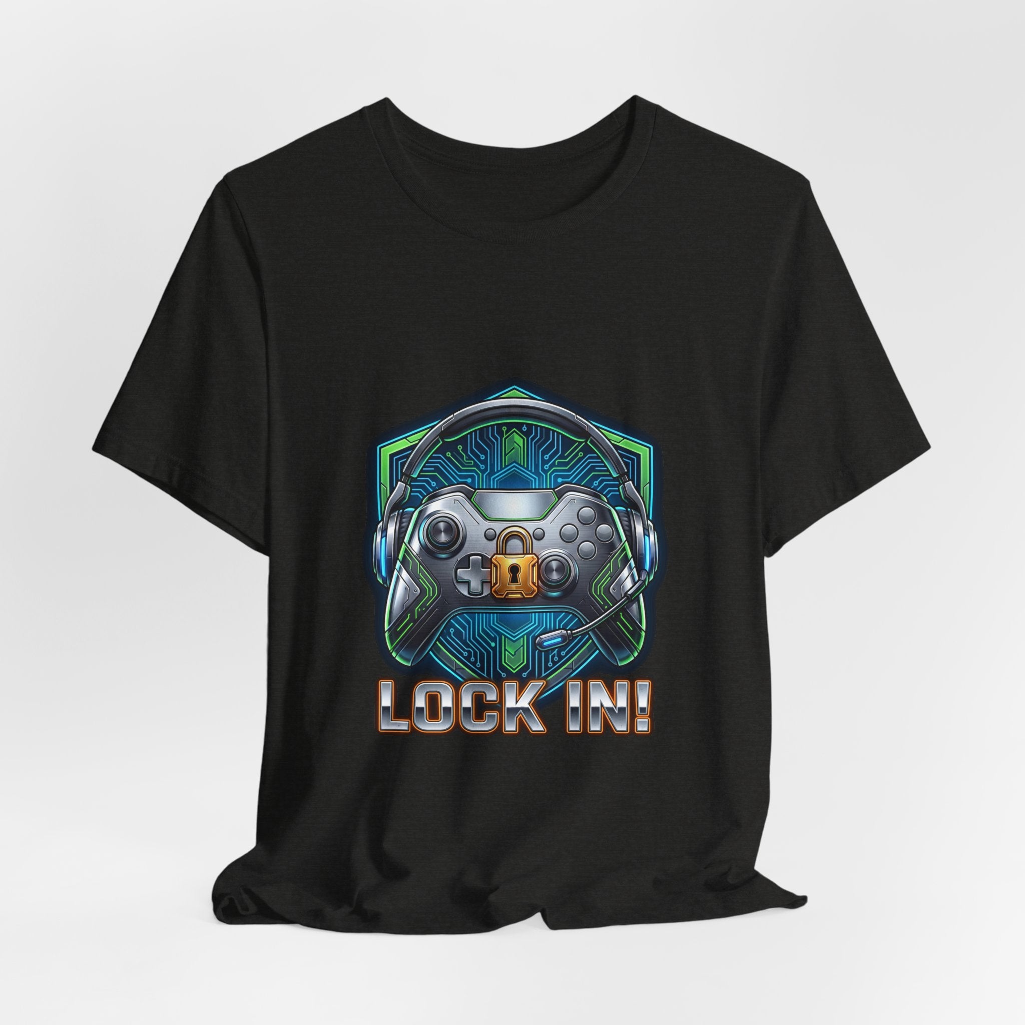 Lock In Life | Cyberpunk Gaming Tee | Gamer Controller Shirt | Unisex Bella Canvas T-Shirt