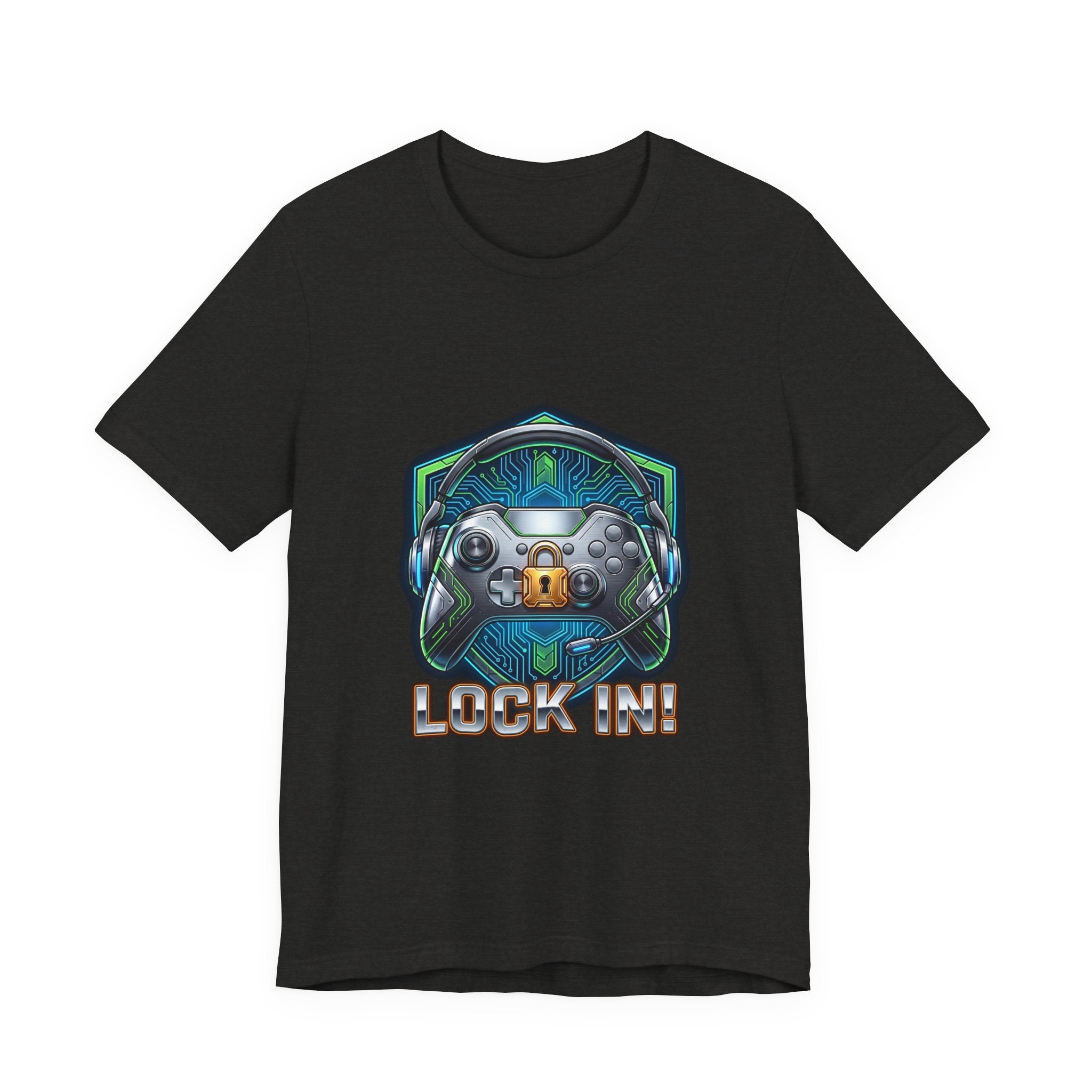 Lock In Life | Cyberpunk Gaming Tee | Gamer Controller Shirt | Unisex Bella Canvas T-Shirt