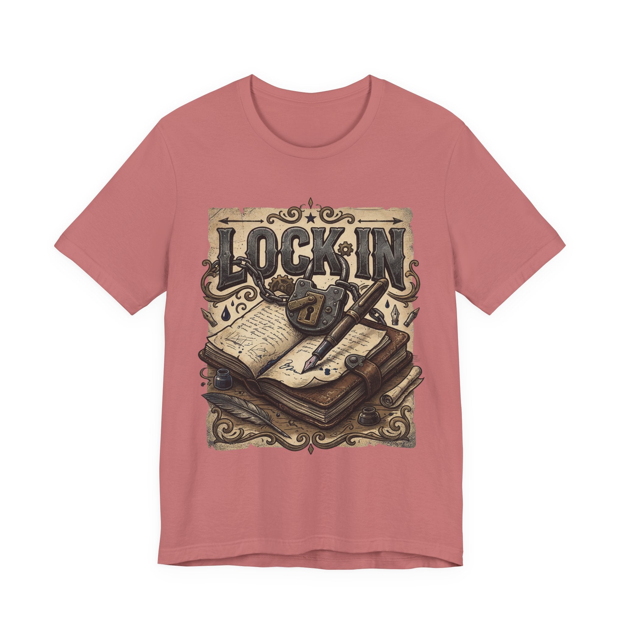 Vintage Journal T-Shirt | Book Lover Tee | Writer Shirt | Lock In Life | Unisex Heavy Cotton Graphic Tee