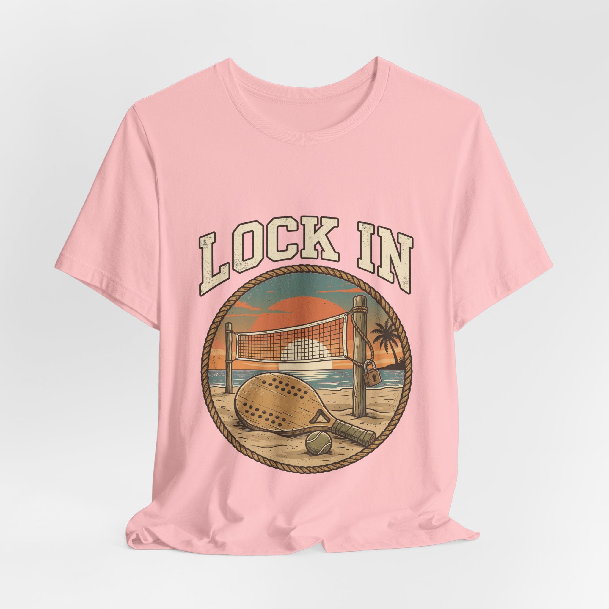 Beach Tennis T-Shirt | Vintage Rope Circle | Lock In | Unisex Paddle Tee