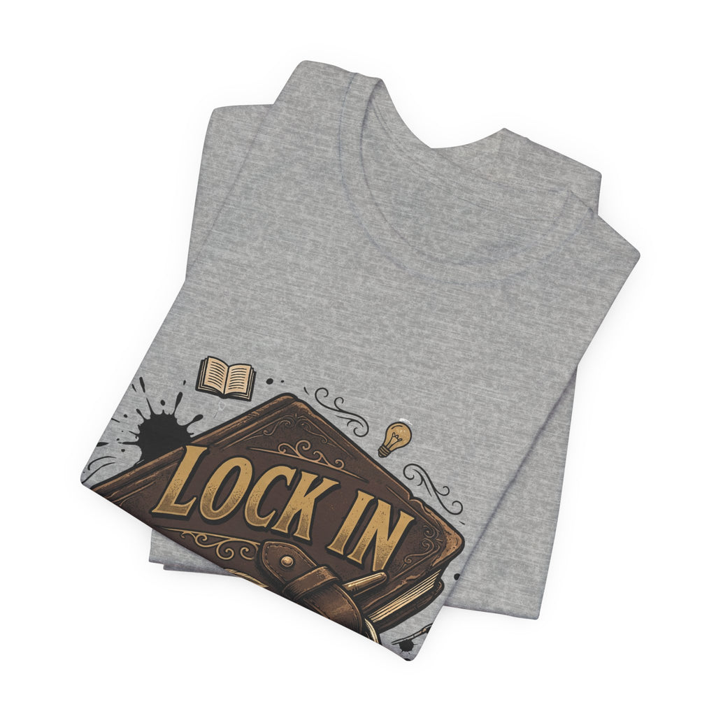 Dark Leather Journal T-Shirt | Ink Splatter Tee | Writer Shirt | Lock In Life | Unisex Heavy Cotton Graphic Tee