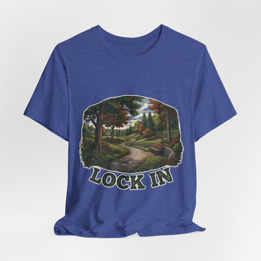 Autumn Walking T-Shirt | Fall Trail Tee | Nature Path Shirt | Lock In Life | Unisex Heavy Cotton Graphic Tee