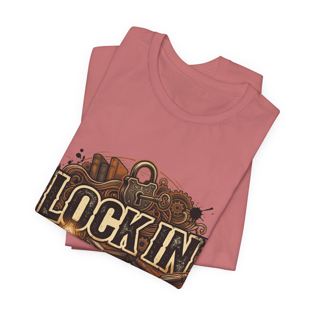 Steampunk Journal T-Shirt | Oil Lamp Tee | Manuscript Shirt | Lock In Life | Unisex Heavy Cotton Graphic Tee