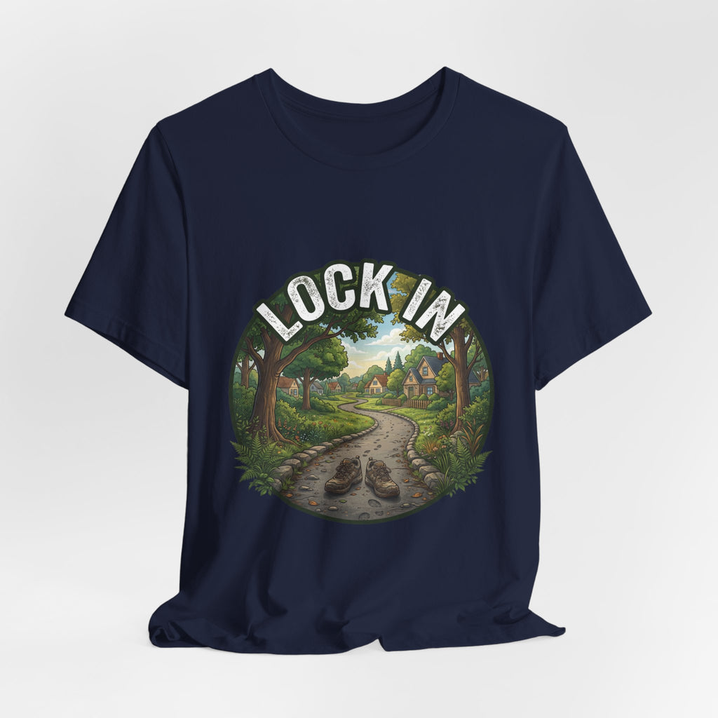 Walking Trail T-Shirt | Nature Path Tee | Outdoor Hiking Shirt | Lock In Life | Unisex Heavy Cotton Graphic Tee