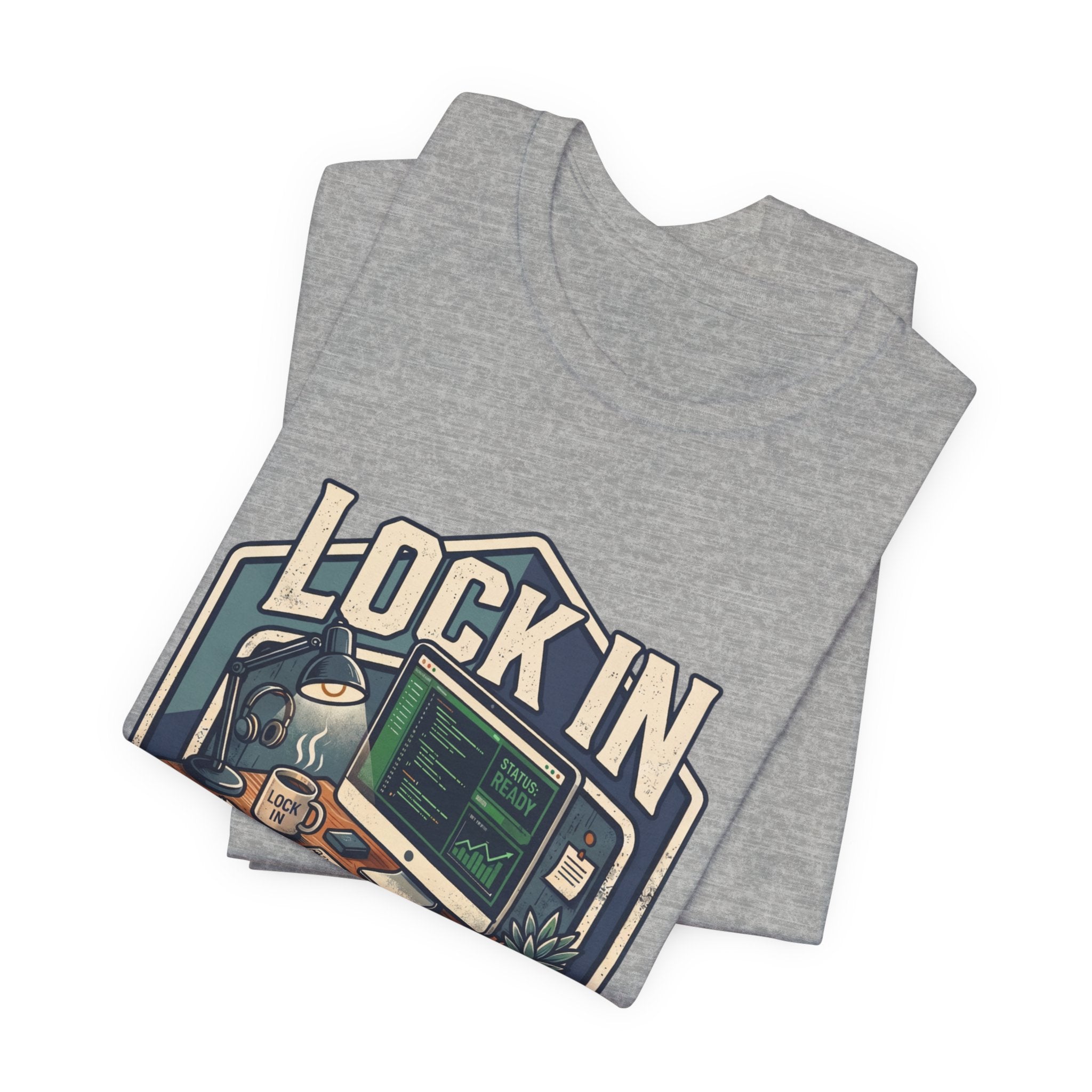 Work Flow T-Shirt | Start Your Day T-Shirt | Hustle T-Shirt | Lock In Status Ready Unisex Heavy Cotton Graphic Tee