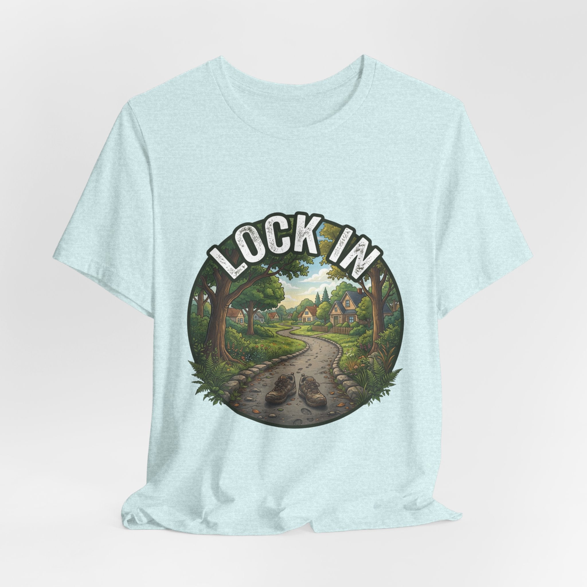 Walking Trail T-Shirt | Nature Path Tee | Outdoor Hiking Shirt | Lock In Life | Unisex Heavy Cotton Graphic Tee