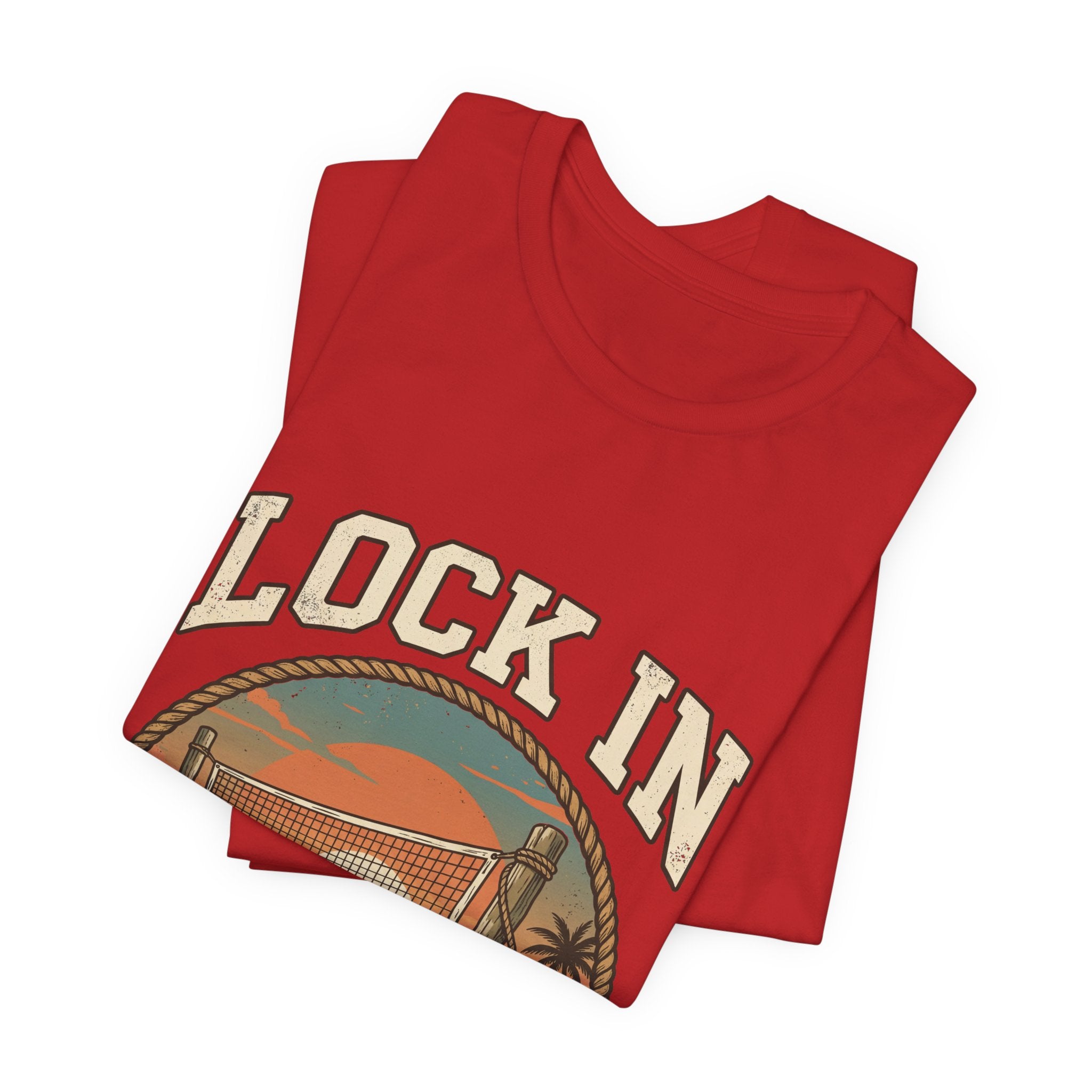 Beach Tennis T-Shirt | Vintage Rope Circle | Lock In | Unisex Paddle Tee