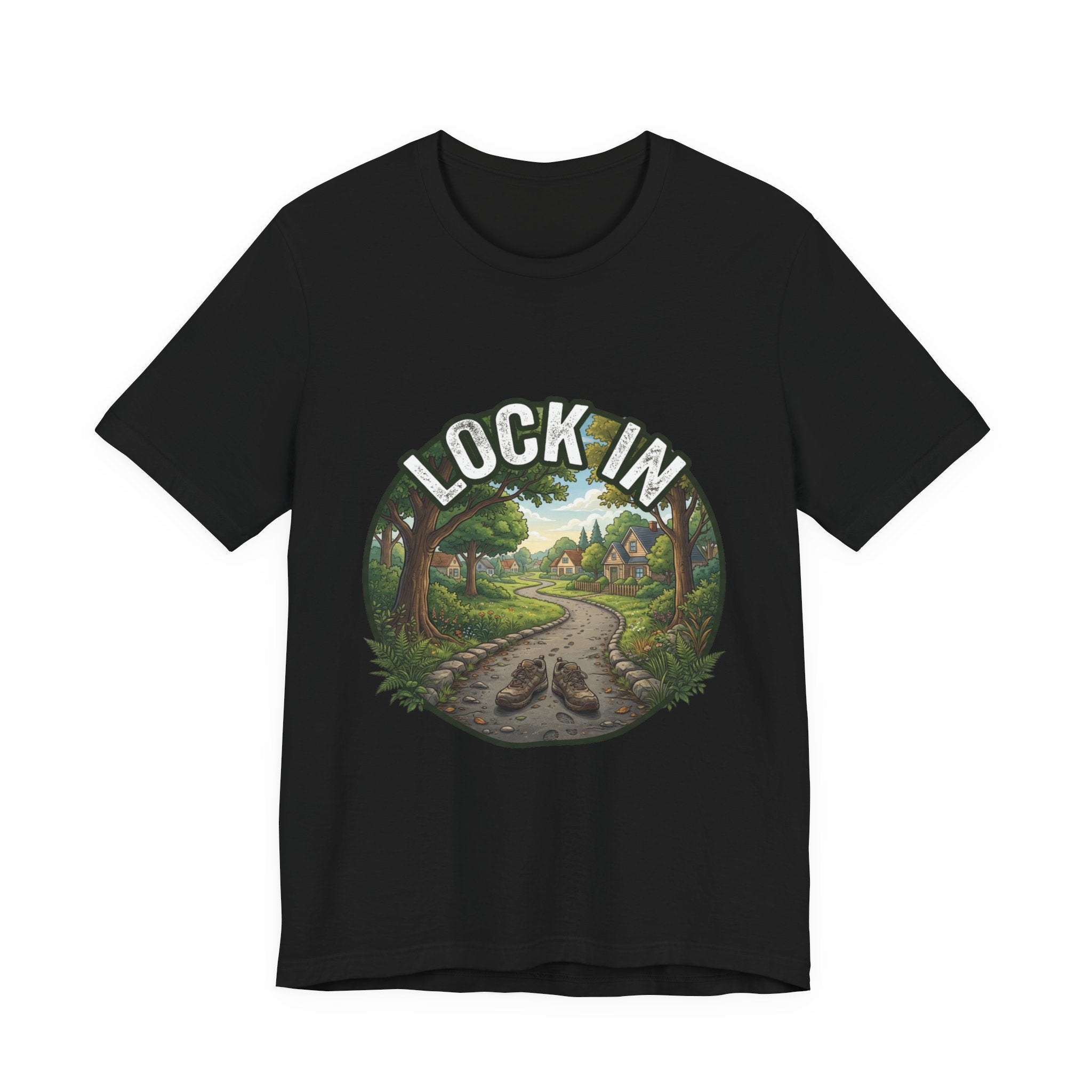 Walking Trail T-Shirt | Nature Path Tee | Outdoor Hiking Shirt | Lock In Life | Unisex Heavy Cotton Graphic Tee