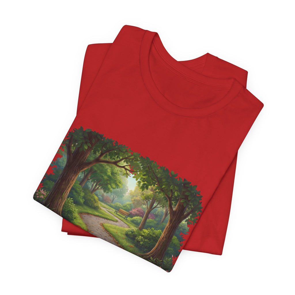 Forest Walk T-Shirt | Footprint Trail Tee | Nature Path Shirt | Lock In Life | Unisex Heavy Cotton Graphic Tee