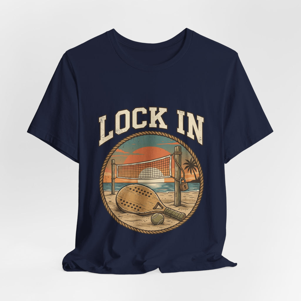 Beach Tennis T-Shirt | Vintage Rope Circle | Lock In | Unisex Paddle Tee