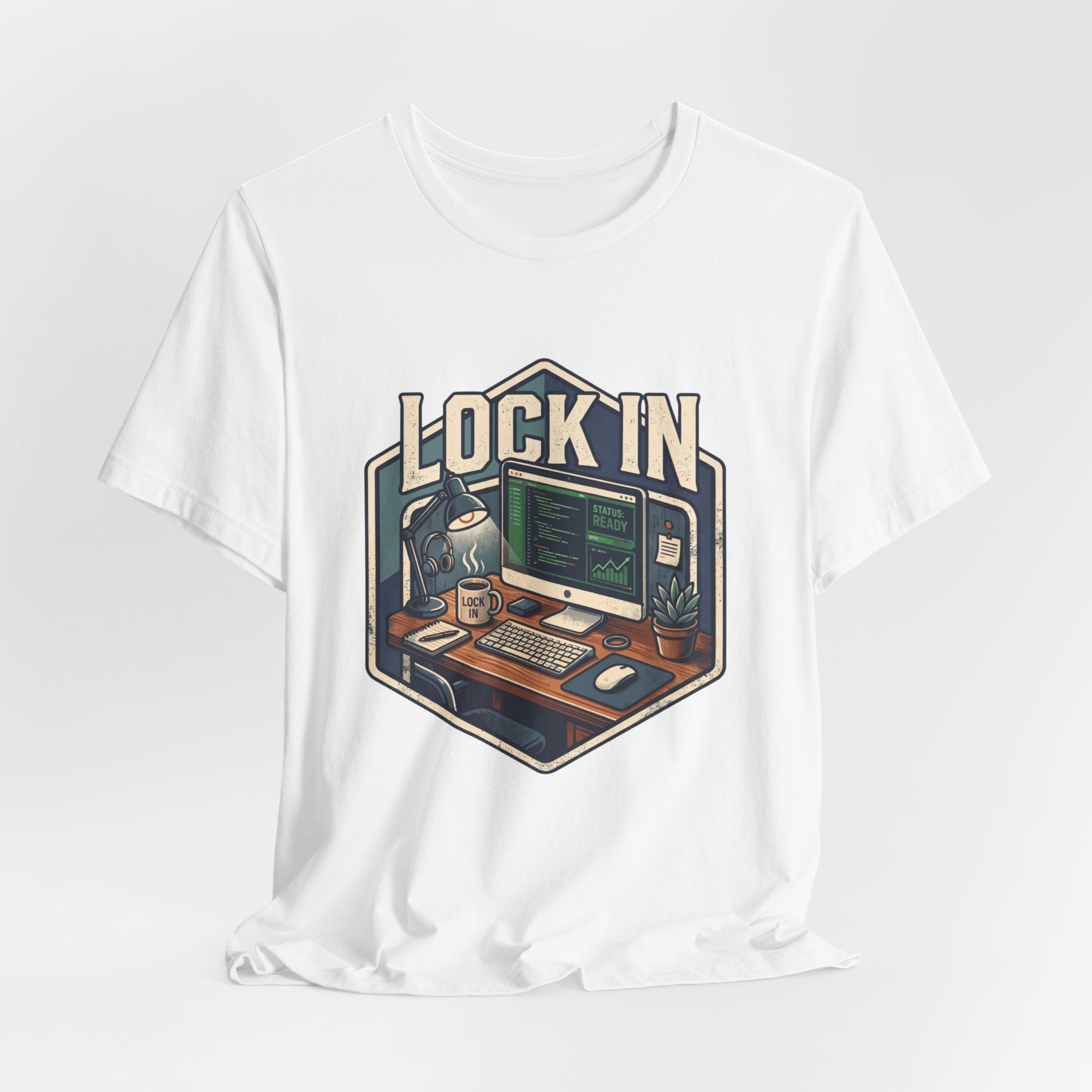 Work Flow T-Shirt | Start Your Day T-Shirt | Hustle T-Shirt | Lock In Status Ready Unisex Heavy Cotton Graphic Tee