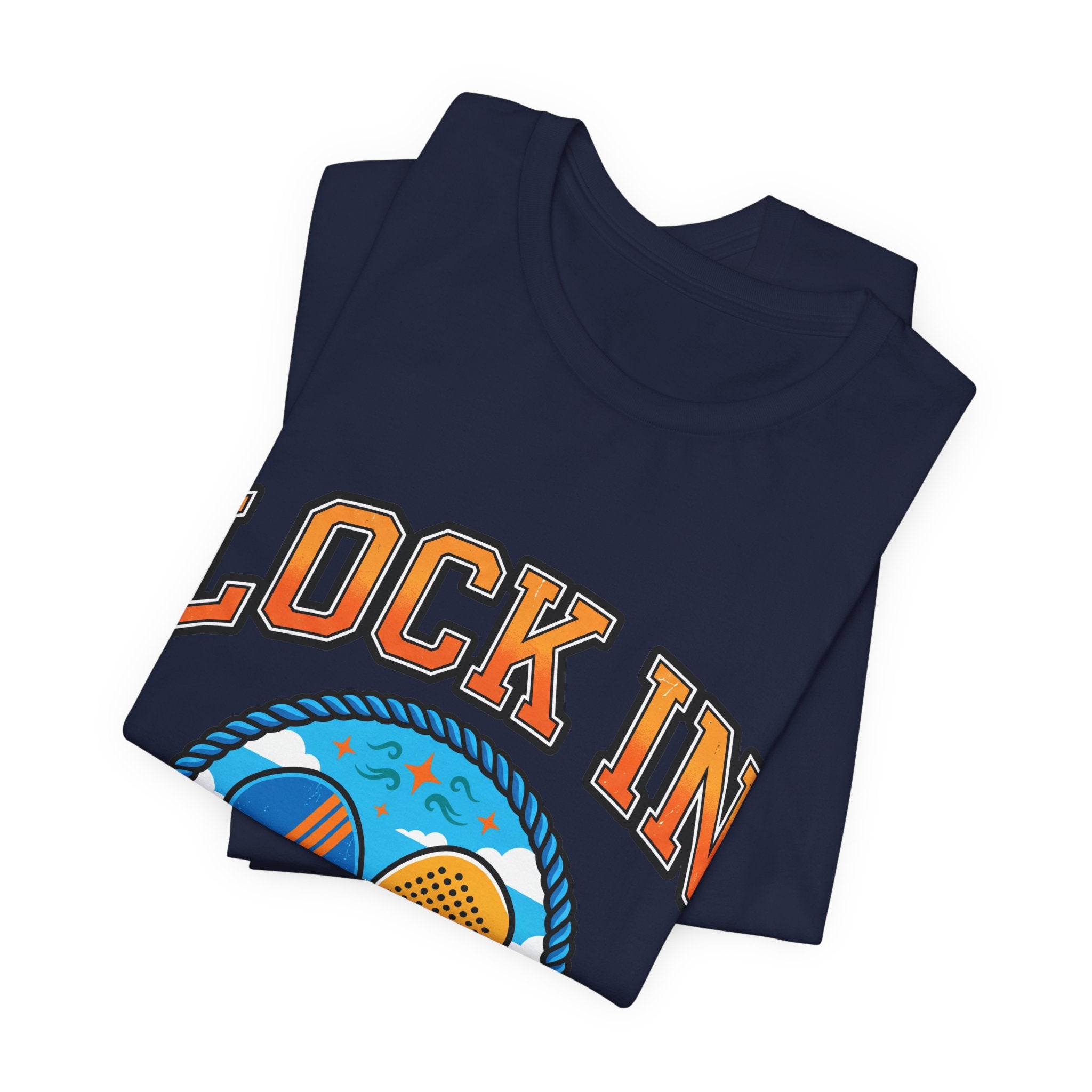 Lock In Beach Tennis T-Shirt | Collegiate Graphic Tee | Unisex Heavy Cotton | Pickleball Padel Gift