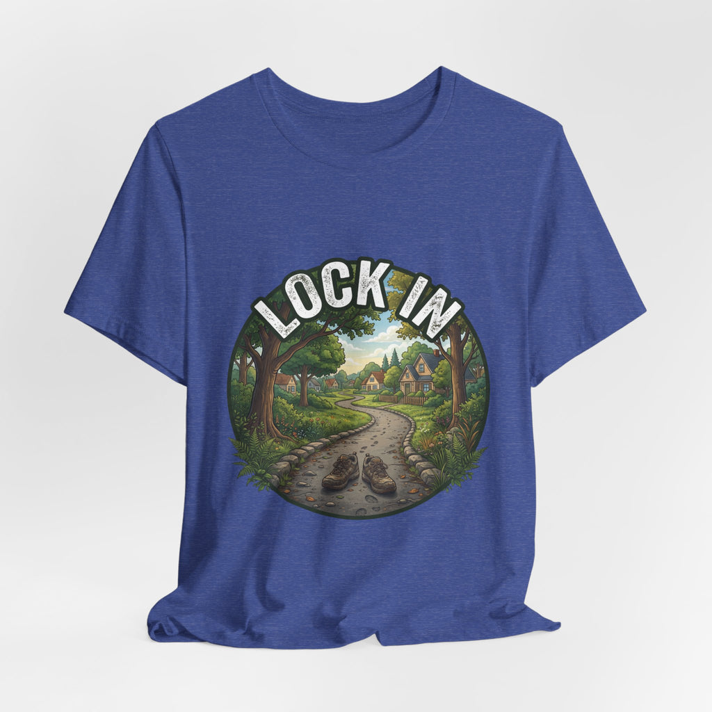 Walking Trail T-Shirt | Nature Path Tee | Outdoor Hiking Shirt | Lock In Life | Unisex Heavy Cotton Graphic Tee