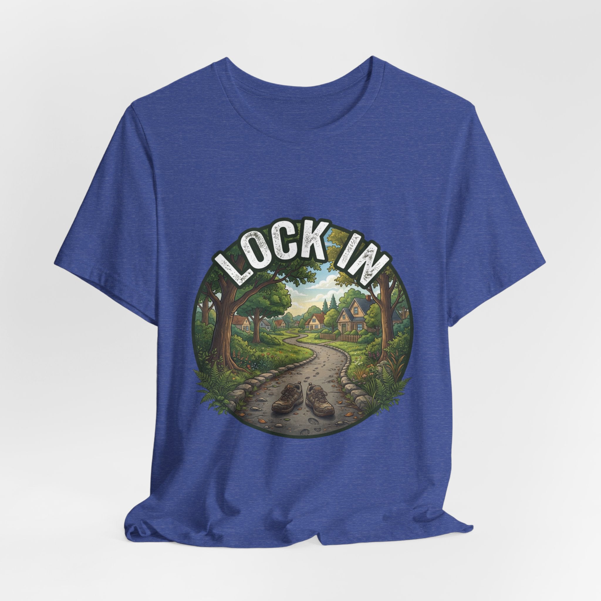 Walking Trail T-Shirt | Nature Path Tee | Outdoor Hiking Shirt | Lock In Life | Unisex Heavy Cotton Graphic Tee
